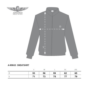 Tepláková bunda letecký motív ANTONIO WINGS GR