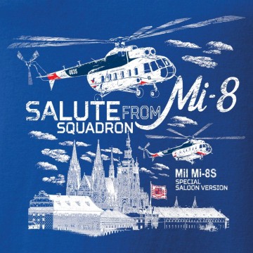 Tričko s letkou vrtuľníkov Mi-8 SALUTE