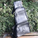 Kožený crossbag Federico "Krídla" čierny