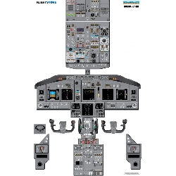 Boeing 737NG cockpit poster