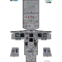 airbus a319 cockpit poster