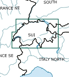 Švajčiarsko VFR Letecká mapa - ICAO 500k 2022-0