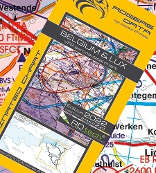Belgicko a Luxembursko Letecká mapa VFR - ICAO 500k 2024