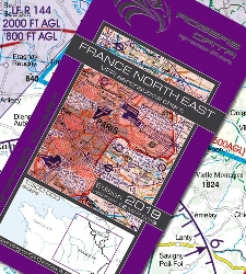 Francúzsko Severovýchod VFR Letecká mapa - ICAO 500k