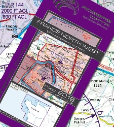 Francúzsko severozápad VFR Letecká mapa - ICAO 500k 2024