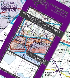 Francúzsko Juhovýchod VFR Letecká mapa - ICAO 500k 2019