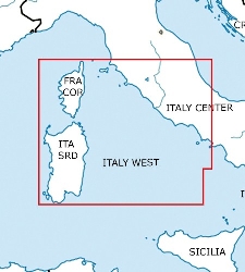 Taliansko západ VFR Letecká mapa - ICAO 500k 2019-0