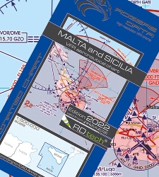 Malta & Sicília Letecká mapa VFR - ICAO 500k 2022