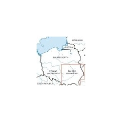 Poľsko Juhovýchod VFR Letecká mapa - ICAO 500k 2022-0