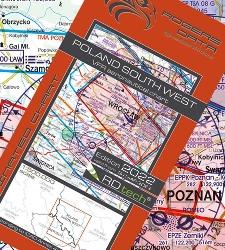 Poľsko Juhozápad VFR Letecká mapa - ICAO 500k 2022