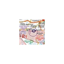 Španielsko Letecká mapa juhovýchod VFR - ICAO 500k 2020-2